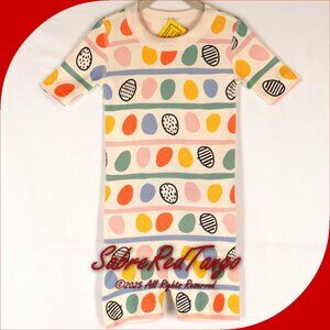 NWT Hanna Andersson Organic Short Johns Pajamas Colorful Easter Eggs 130 8